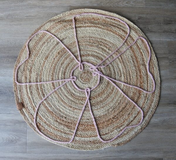 Vloerkleed jute bloem