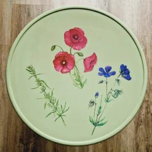 Krukje groen met bloemen