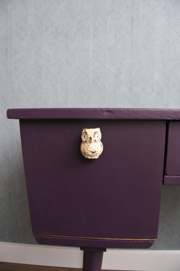 Vintage bureautje paars - Afbeelding 3
